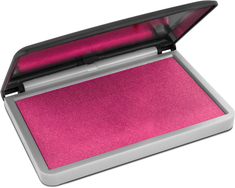 MaxMark Large Pink Stamp Pad - 2-3/4" by 4-1/4" - Premium Quality Felt Pad - Image 1